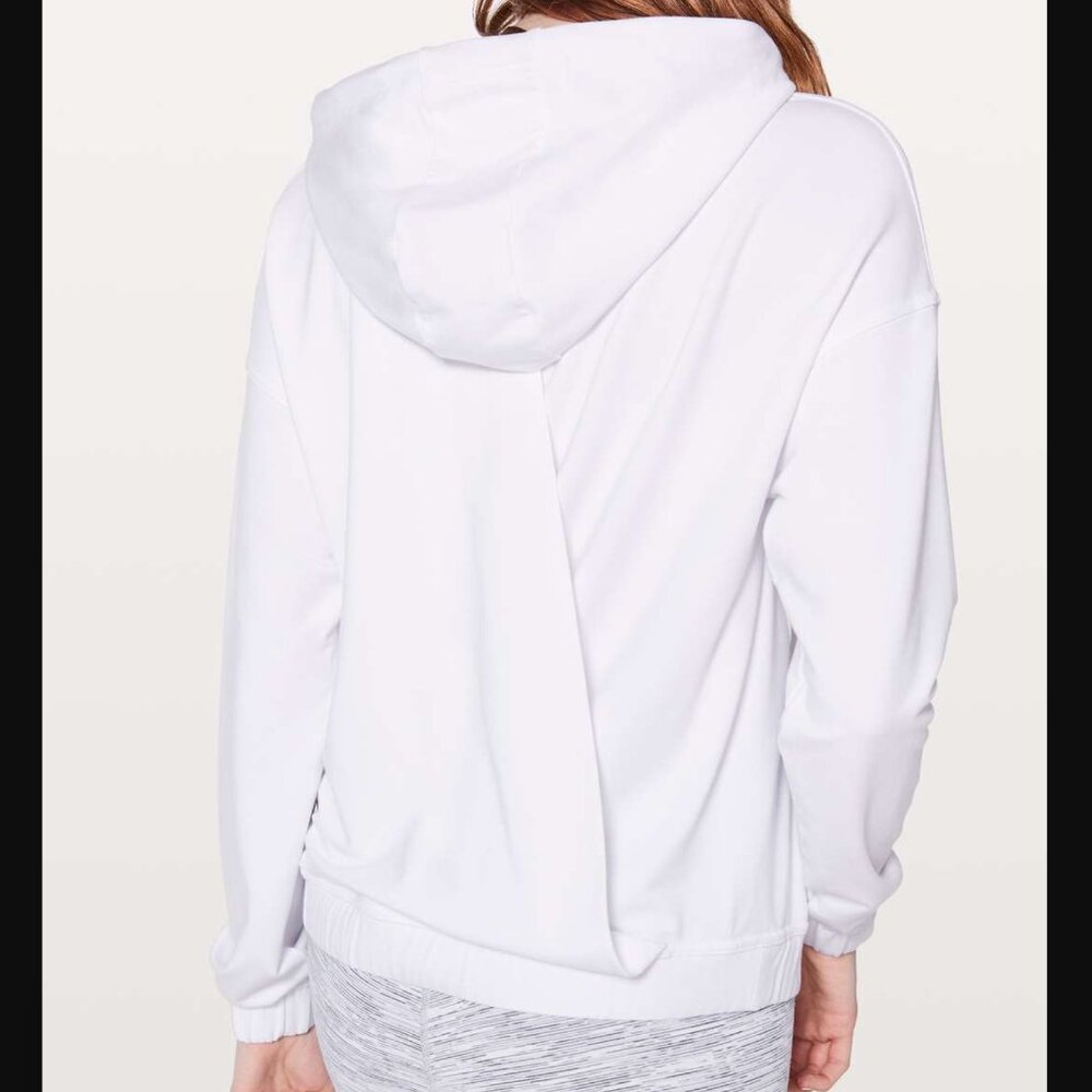 Lululemon Twisted and Tucked Hoodie - White - 6 - Open Back